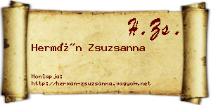 Hermán Zsuzsanna névjegykártya
