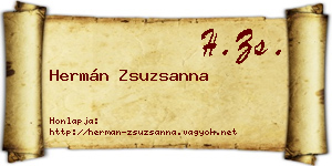 Hermán Zsuzsanna névjegykártya